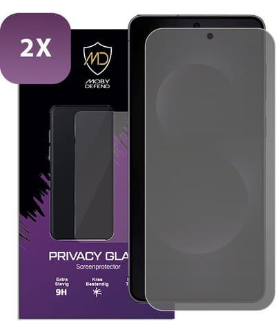 2-Pack MobyDefend Screenprotectors - Geschikt voor Samsung Galaxy S25 Edge - HD Privacy Glass Screensavers
