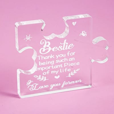 Acrylic Puzzle Piece - 10x8cm Transparant Acrylic Puzzle Board - Desk Decoraties voor Belangrijke Mensen