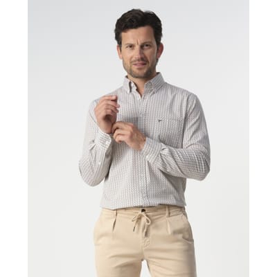 Campbell Casual Overhemd Groen Heren