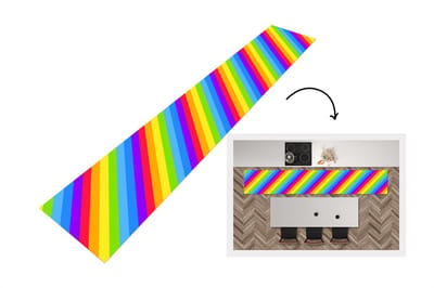 Keukenloper - Loper keuken - Regenboog - Patronen - Pride - 300x50 cm - Keukenloper vinyl
