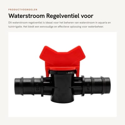 Dailygoods- Regelventiel voor Aquarium - Waterstroomregeling - Slangverbinding 12 mm/16 mm - ABS-kunststof - Eenvoudige installatie - Duurzaam en lekvrij - Waterafsluiter