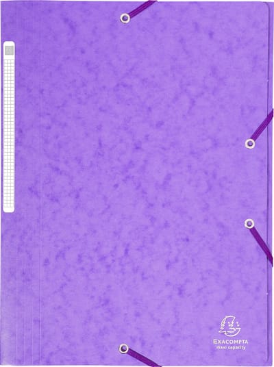 Exacompta 25x Elastomap Maxi capacity in glanskarton 425gm2 - A4 - Purper - 17115H