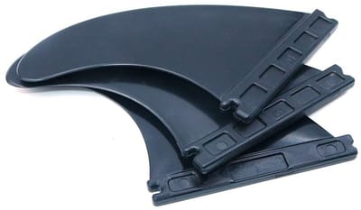 Cosensi- Surfplank Vinnen Set van 3 - G5 Thruster Vinnen - Kunststof Vinnen - Lichtgewicht - Zwart - Flexibel en Sterk - Surfvinnen