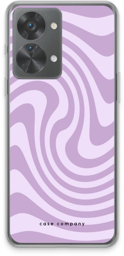 Case Company® - Hoesje geschikt voor OnePlus Nord 2T hoesje - Swirl Paars - Soft Cover Telefoonhoesje - Bescherming aan alle Kanten en Schermrand