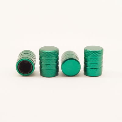 Schrader (auto) ventiel - Groen aluminium - kunststof kern - grip