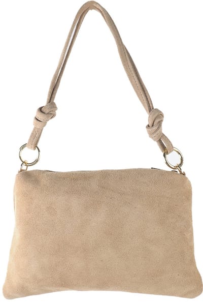 Giuliano lederen schoudertas Sienna - Suede - Made in Italy - Beige