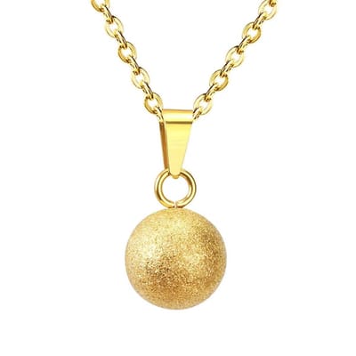 Planet Pink - Ketting glitter planeet goud - Stainless Steel - Roestvrij Staal rvs - Waterproof