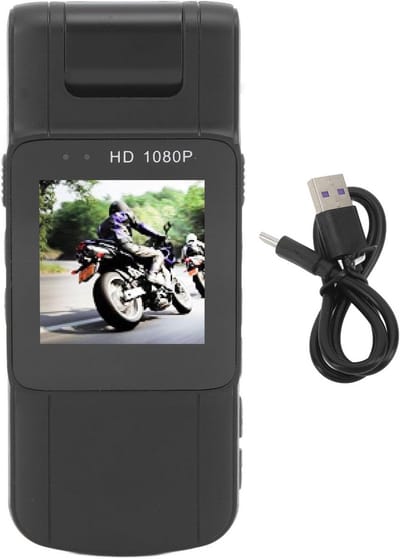 Mini bodycamera - Draagbare recorder - Veiligheid vastleggen - 1080P HD opname - 154 inch scherm - Zwart