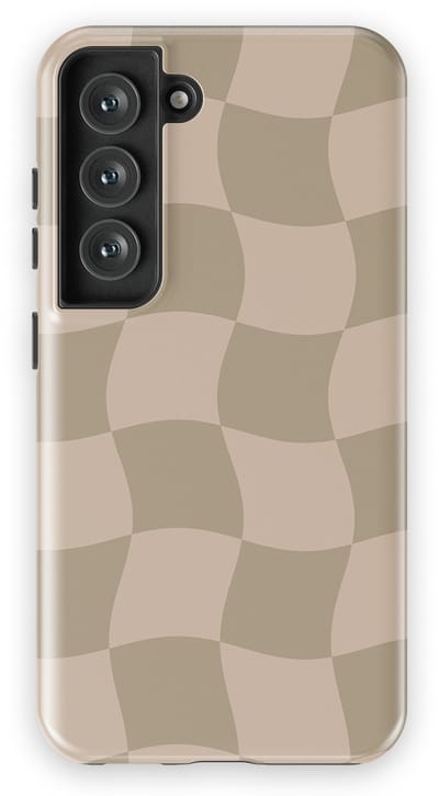 Checkered Warp Hoesje Samsung Galaxy S23 | Geschikt Voor Mag | Uniek Design Hoesje | Beschermhoes Samsung Galaxy S23 Sandwave