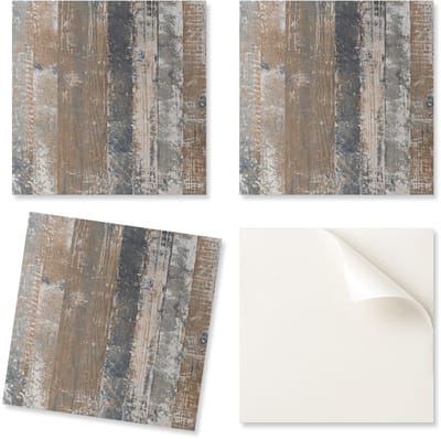 Set zelfklevende vinyltegels met patroon voor de slaapkamer, natuurlijke stijl, 20x20x20 cm