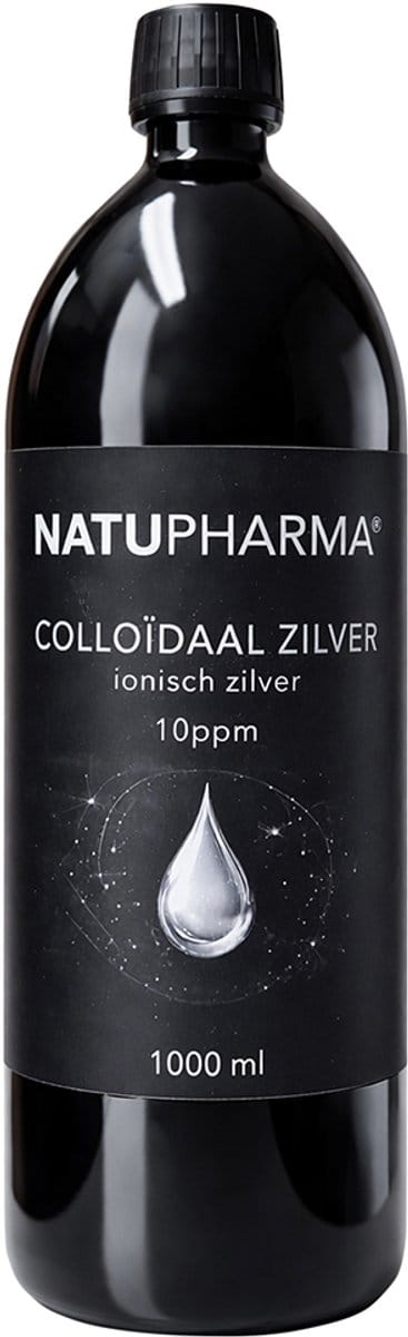 Natupharma - Colloïdaal Zilverwater - Ionisch - 10 PPM - Zilverwater - Miron Glas - 1000 ml