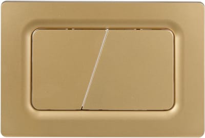 WC Bedieningsplaat - Spoelplaat Duoknop - Toilet Reparatie - Dubbele Spoeling - 24.6 x 16.4 cm - Mat Goud