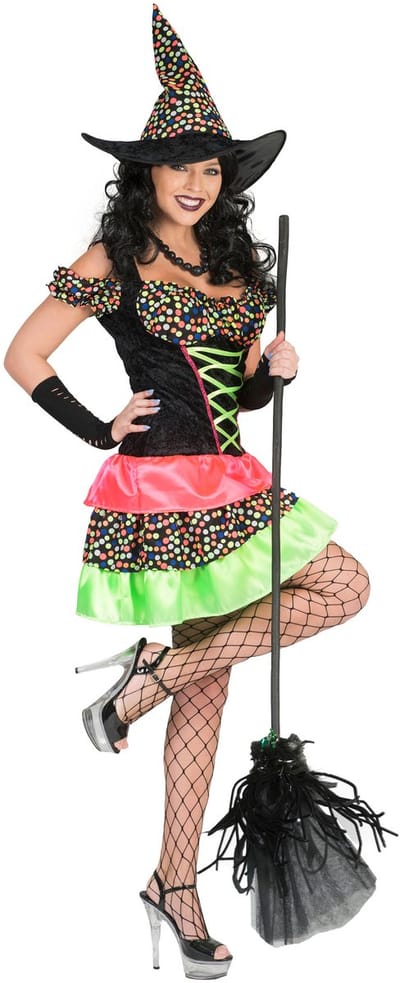 Heks & Spider Lady & Voodoo & Duistere Religie Kostuum | Heks Wendy | Vrouw | Maat 44-46 | Halloween | Verkleedkleding