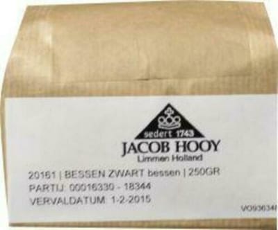 Jacob Hooy Bessen zwart 250 Gram
