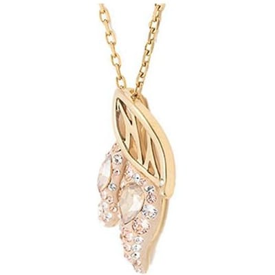 Swarovski Graceful Bloom Elegante Bloemblaadje Imitatie Kristal Ketting Dames ketting 5511813 Box (Random Color),F,Gold Plated beige