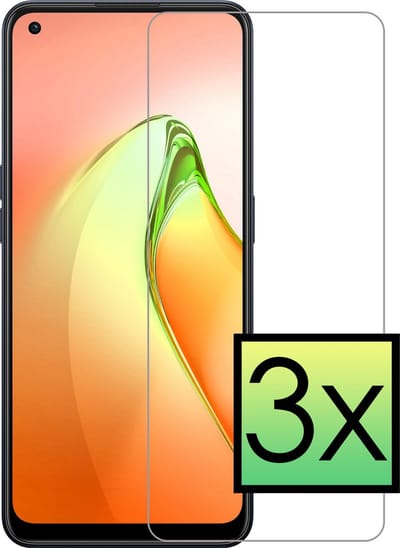 Screenprotector - 3 Stuks - Geschikt voor OPPO Reno 8 - Extra Sterk - Beschermglas - Gehard Glas - Tempered Glass - Screen Protector - Bescherm Cover