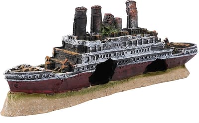Aquariumdecoratie, verloren Titanic verpest boot schip decoratie aquarium ornamenten wrak