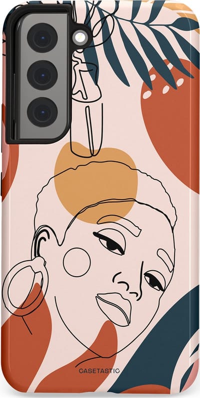 Casetastic Hoesje Geschikt voor Samsung S22 - Stijlvolle Beschermende Duo-layer Case - Ochtend blush