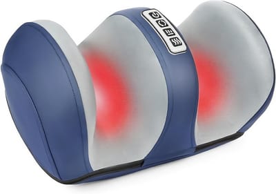 Voetmassageapparaat met verwarming, 20 massage-rollers voor benen en voeten, ideaal cadeau voor ouders en vrienden, ontspanning en pijnverlichting