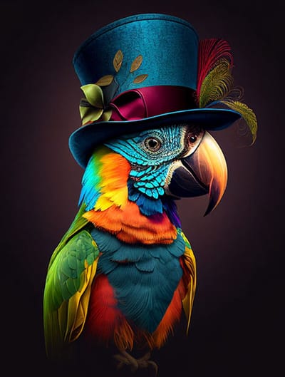 AI - Woondecoratie - Poster - Dieren - Vogel - Pak - 41 - 50 x 70 cm