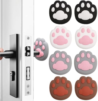 Kattenpoot Zelfklevend Deurstoppers - 3D-kattenpootdesign - 8 Stuks - Stootdoppen - Deurbescherming - Deurklink Buffers - Zelfklevende bumpers - zachte schokdemper - voor deurgrepen en wandbescherming - Deurbuffer voor binnendeuren en meubels