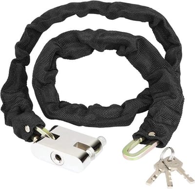 Fietsslot-Heavy Duty Fietsslot -1m Anti-Diefstal Kettingslot met 3 Sleutels - 6mm Gehard Staal - Incl. Unieke Sleutels-Universeel Fietsslot -Weersbestendig Hangslot voor Fiets
