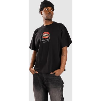 Ninth Hall Logo Play Cropped T-Shirt zwart