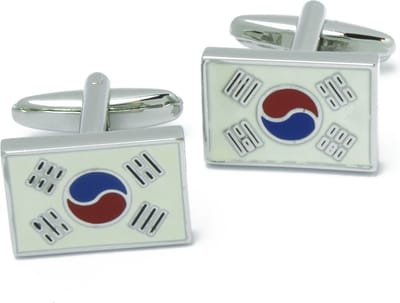 Manchetknopen - Zuid Koreaanse Vlag Zuid Korea