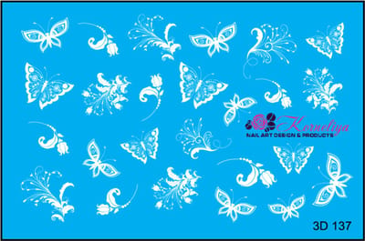 Korneliya 3D Waterdecal - 3D 137 WHITE