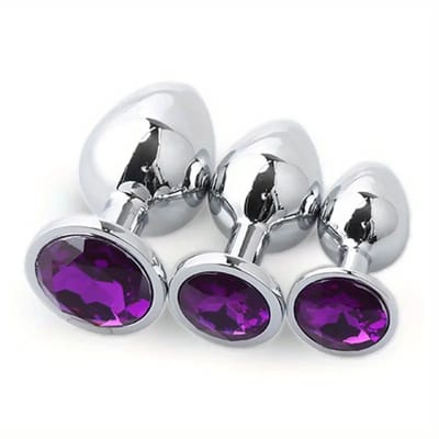 Bovista Buttplug Set - Sex Toys voor Koppels - Mannen - Vrouwen - Anaal - 3 Stuks - Paars