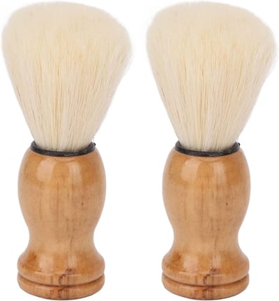 Professionele Mini Scheerborstel voor Mannen met Houten Handvat voor Baardverzorging en Reizen, Ideaal voor Thuisgebruik