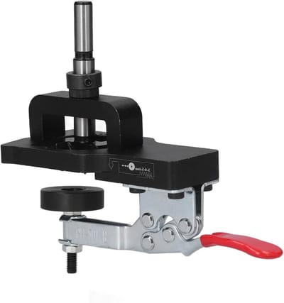 Gatenboorgeleider Scharniermal - Houtbewerking Hulp - Kasten Deuren Monteren - Aluminium Legering - 35 mm - Grijs