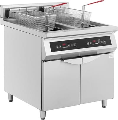 SCH® Frituurpan dubbel - Frituurpan - Zilver - ‎80cm x 90cm x 98cm