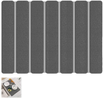 Afdruipmat - Keukenmat - Afwasmat - Absorberend en hittebestendig - Keukenaccessoire - Geschikt voor badkamers en keukens - Donkergrijs - 40*30 cm