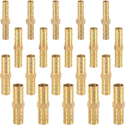 Koperen Slangkoppelingen voor Trachea Tubes - Geschikt voor 6 mm, 8 mm, 10 mm en 12 mm Slangen, Duurzaam en Corrosiebestendig