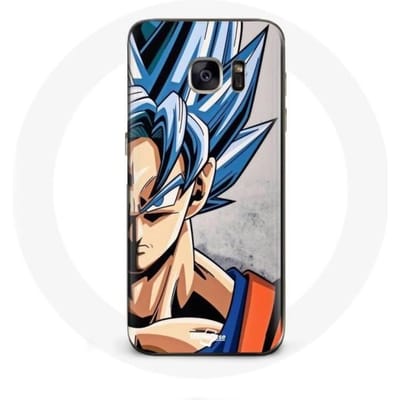 Samsung Galaxy S7 hoesje Anime Dragon Ball Goku Blauw haar