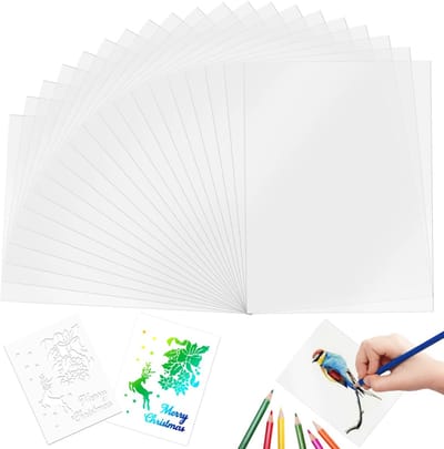 Dailygoods- Sjablonenfolie 20 Stuks - Transparante Kunststof Sjablonenbladen - Mylarfolie A4 - DIY Schilderen - Sjablonen voor Handwerk - Makkelijk Schoon te Maken