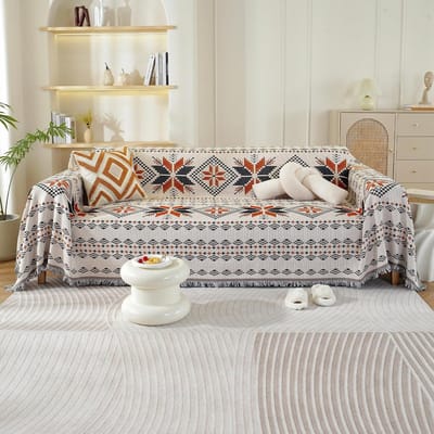Multifunctionele Katoenen Plaid voor Bank en Bed - Zacht en Wasbaar Sierkleed (180x260 cm)