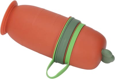 Draagbaar Potje - Urinal Fles - Reizen en Noodgevallen - Lekvrij Ontwerp - 18 x 10 cm - Rood
