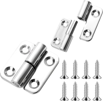 Verstelbare RVS Deur Scharnieren 1.5 Inch - 2 Stuks, Geschikt voor Meubels en Vouwdeuren, Duurzaam en Sterk