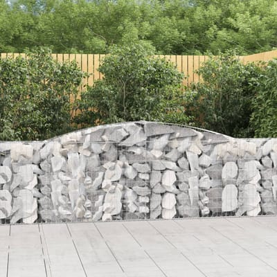 vidaXL - Schanskorven - 9 - st - gewelfd - 400x30x100/120 - cm - ijzer