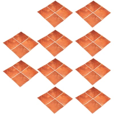 Carreaux de crédence à décoller et à coller en PET PU Résistants aux éclaboussures Carreaux muraux auto-adhésifs pour salle de bain marron