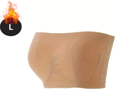 Bovista BH Zonder Beugel - Zonder Bandjes - Push-up Bh's - Comfort Beha - Comfortabel - Sterk - Khaki - Maat L