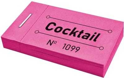 CombiCraft consumptiebonnen cocktail roze - 5 boekjes met in totaal 250 bonnen