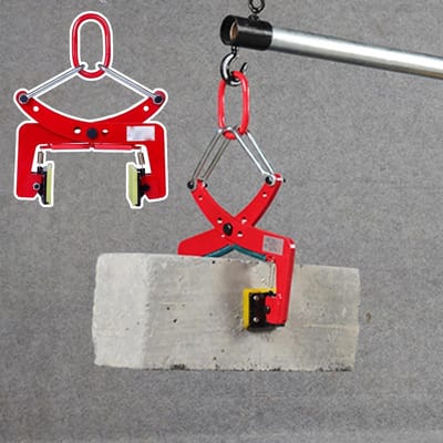 Hefklemmen Betonplaten - Tegelheffer Steen - Zware Materialen Verplaatsen - Gelegeerd Staal - 260-325 kg - Zwart