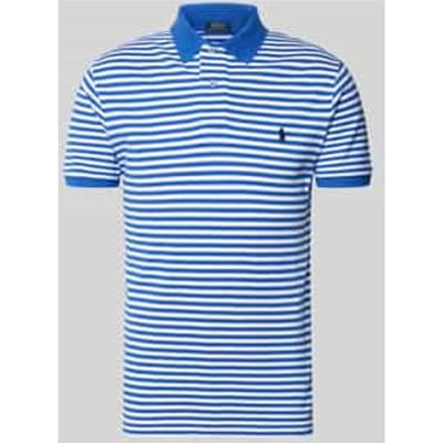 slim fit poloshirt van puur katoen model 'YD MESH STRIPE POLO'