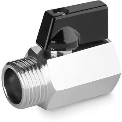 Mini Kogelkraan 1/2 inch Messing Verchroomd