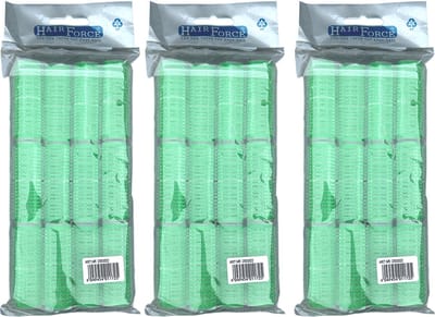 HairForce 20mm zelfklevende groene rollers 3x12stuks