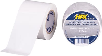 PVC isolatietape - wit 50mm x 10m