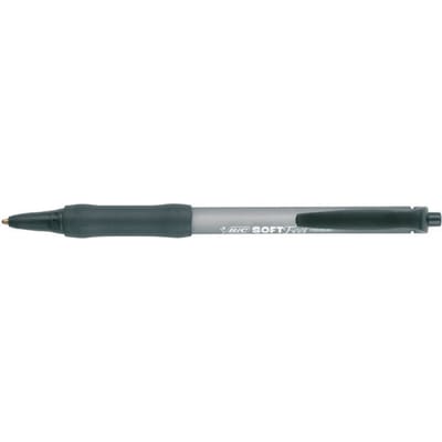 Balpen Bic soft feel grip clic medium zwart